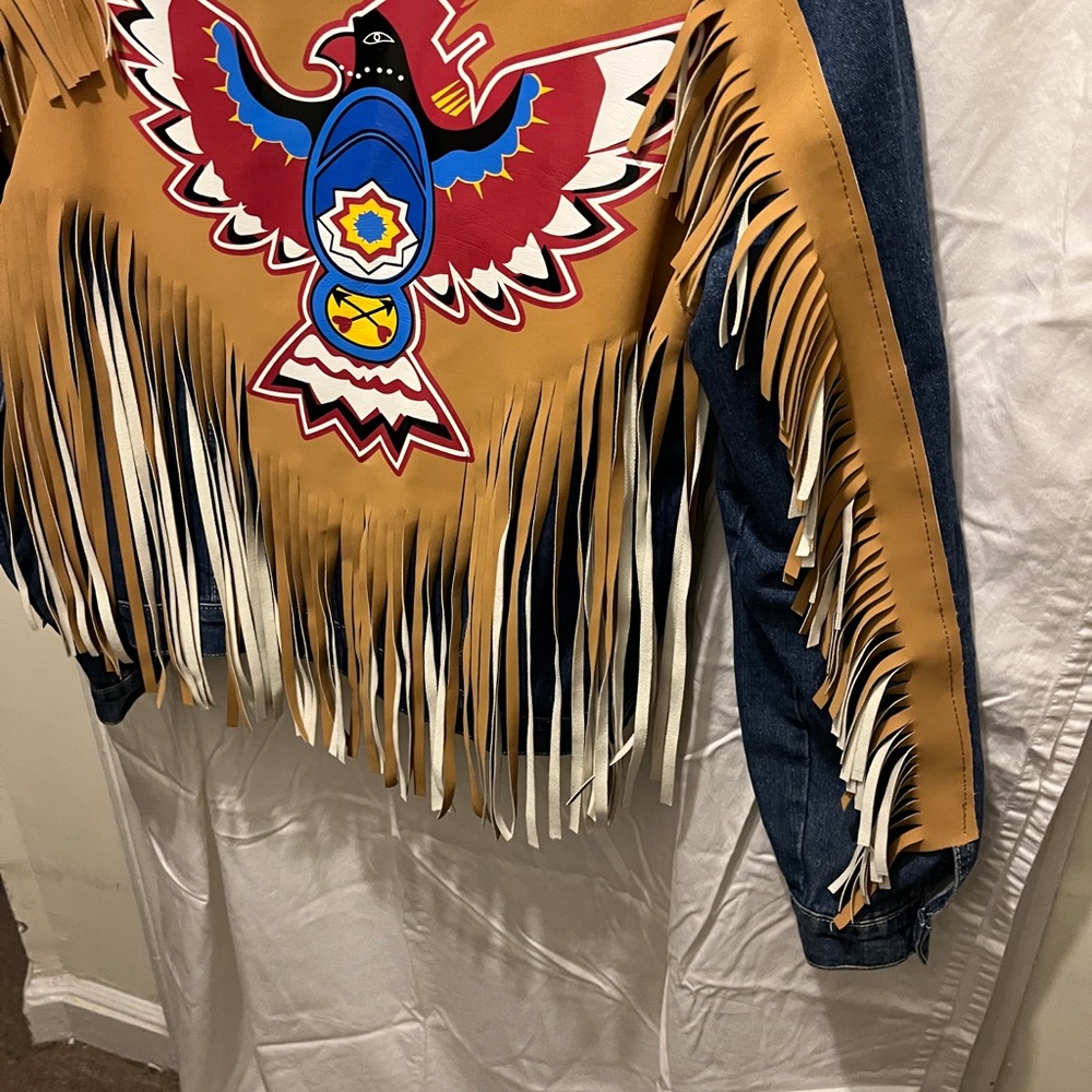 MISSLOOK Denim Jacket with Distressed Details